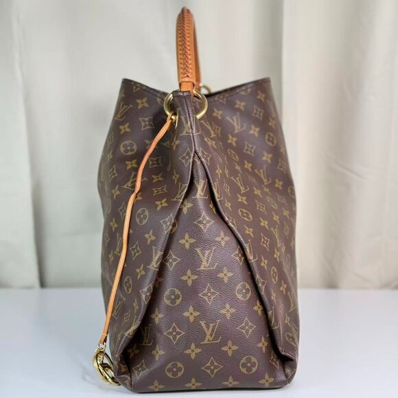 Louis Vuitton Monogram Canvas Artsy MM Shoulder Bag Tote with Brown Handle - Picture 2 of 9